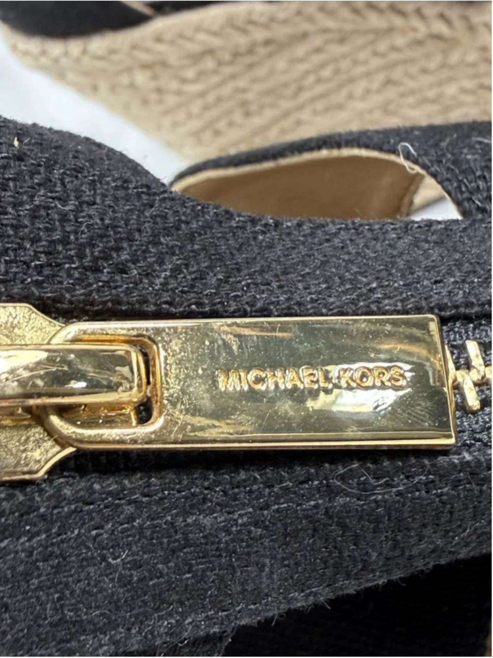 Michael Kors Damita Black Wedge - size 6M